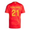 Virallinen Fanipaita Espanja Mikel Oyarzabal 21 Kotipelipaita Euro 2024 - Miesten